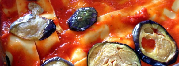 Composizione della lasagna di melanzane